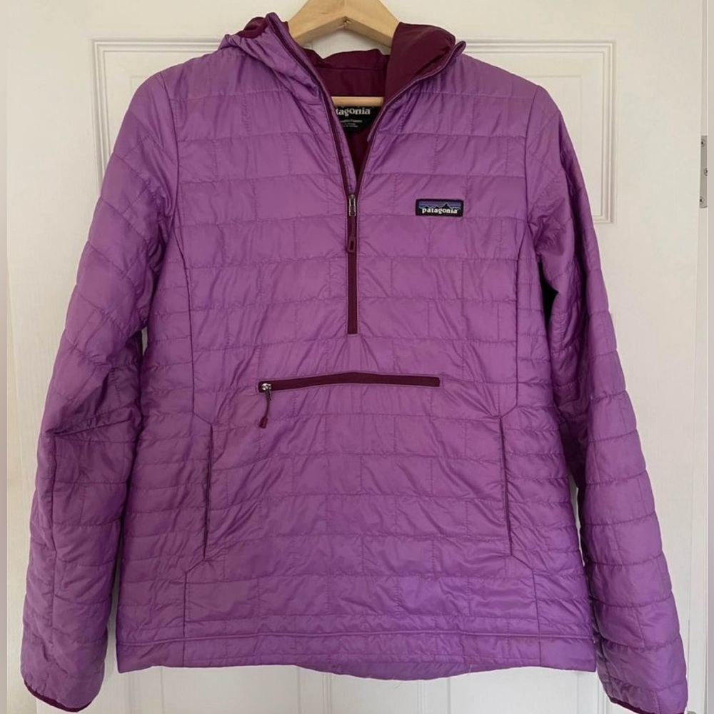 Patagonia Nano Puff Bivy Purple Pullover Jacket Womens Size Medium